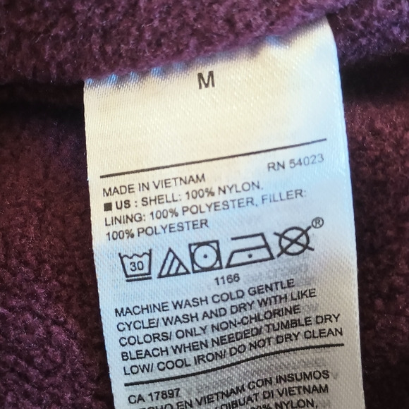 Old Navy Purple Fleece Line Puffy Vest Size Medium - Picture 2 of 9